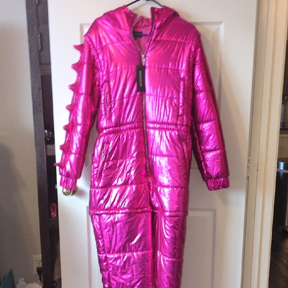 Club Exx Jackets & Blazers - Pink Metallic Ski & Snow Jacket